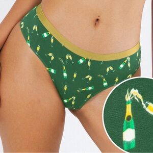 6️⃣5️⃣9️⃣ Green Champagne Print Panties